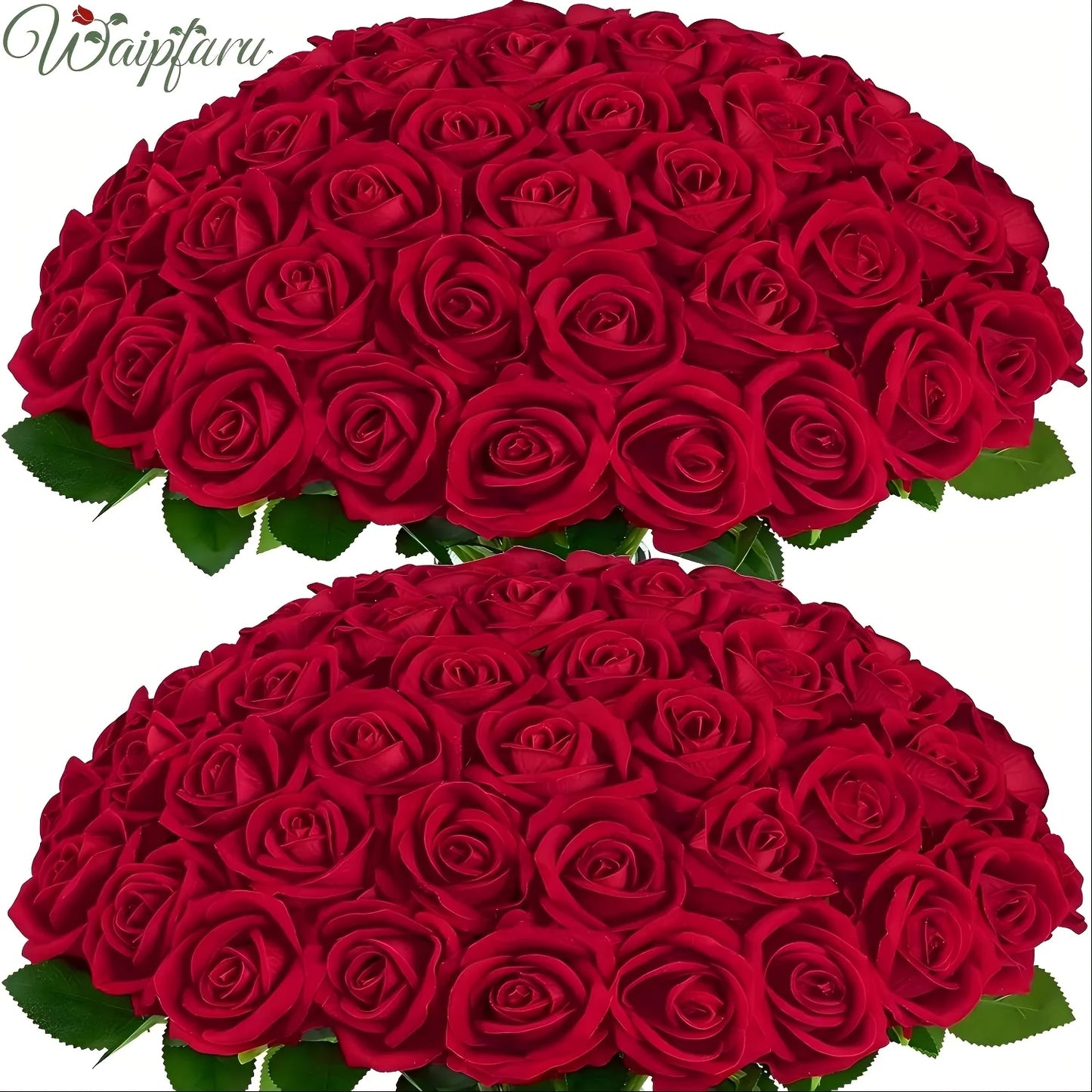 us50/100pcs Red Roses Artificial Flowers, Real Touch Velvet Roses Bouquet Fake Flowers Bulk, Artificial Roses with Long Stems for Valentines Day Gift DIY Bridal Wedding Centerpiece Decorations, Mothers Day Decor, Home Decor,