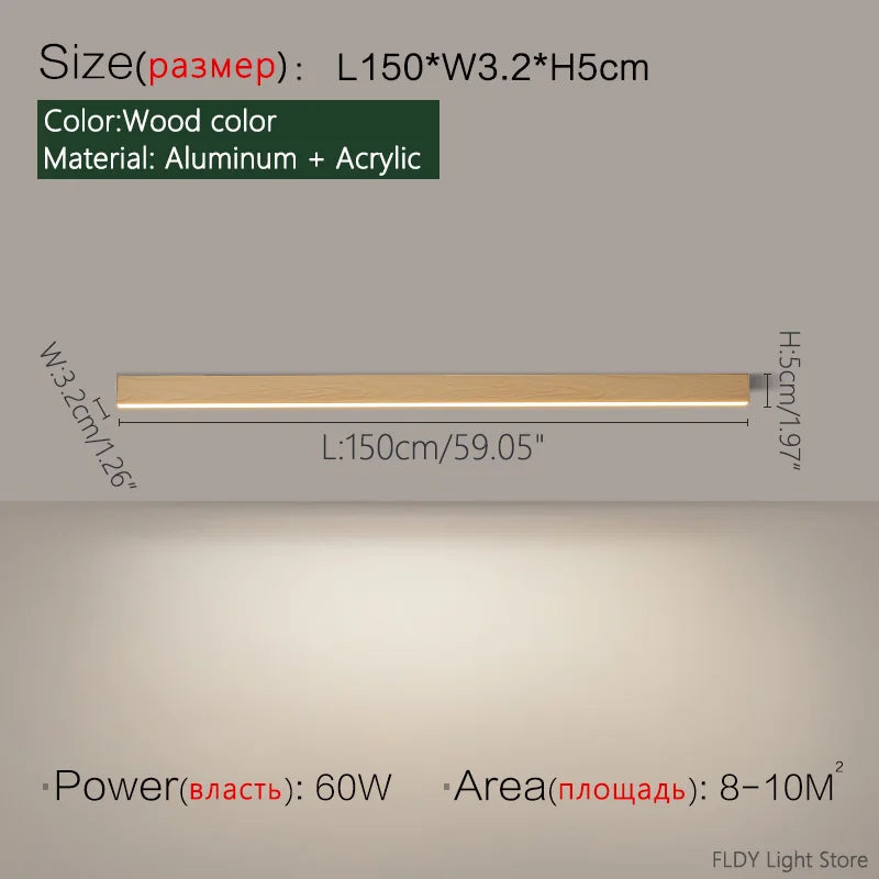 Minimalist living room lighting kitchen dining  bedroom dining room nordic modern aisle balcony strip light