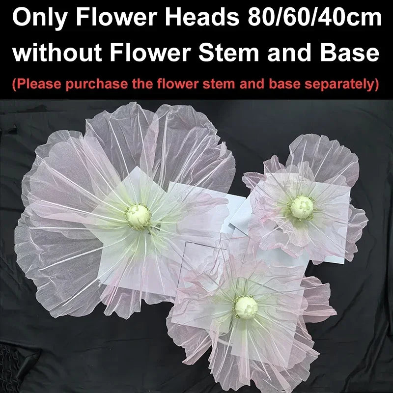 190cm Large Artificial Poppy Flowers Wedding Decor Props Road Lead Flowers Garden Wedding Decoration Window Display Home Decor