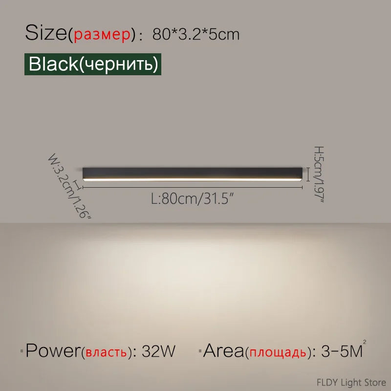Minimalist living room lighting kitchen dining  bedroom dining room nordic modern aisle balcony strip light