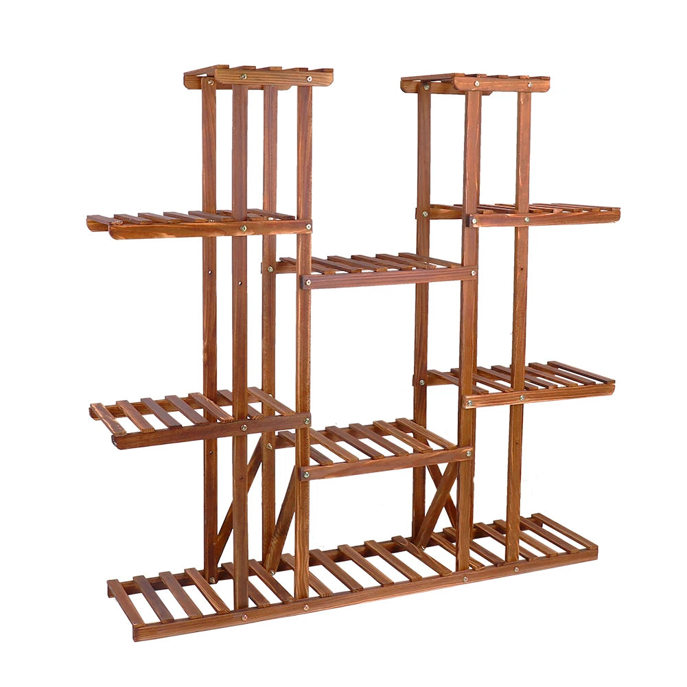 Wisfor Wooden Plant Shelf And Flower Pot Stand Indoor Outdoor