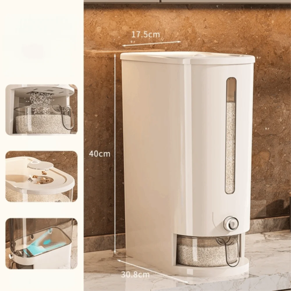 New Insect-proof Rice Storage Container 5/10KG Moisture Proof Rice Sealed Box Dry Food Dispenser Grains