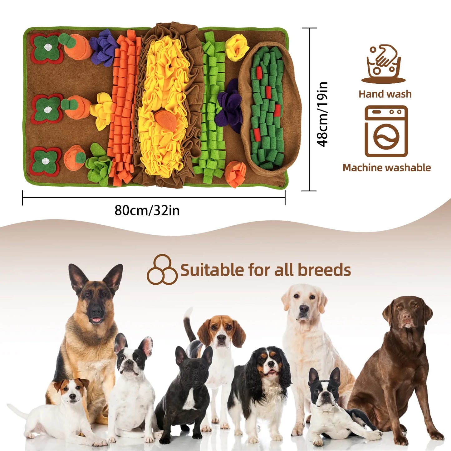 New Pet Sniffing Mat Dog Training Hidden Food Blanket Antiboredom Anti-Choking Sniffing Mat Slow Food Mat Pet Supplies Dog Toys