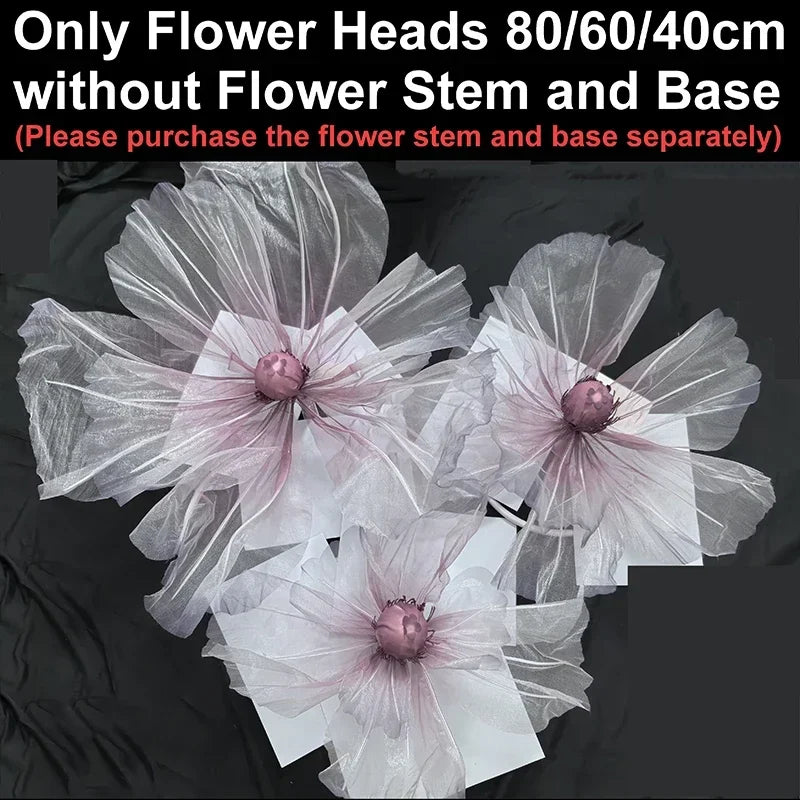 190cm Large Artificial Poppy Flowers Wedding Decor Props Road Lead Flowers Garden Wedding Decoration Window Display Home Decor