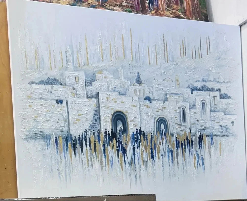 Custom pictures Prayer on the Wall of jewish paintings High Quality Handmade Oil Painting On Canvas For Home Decor living room