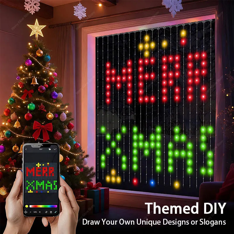 MIMIRGB LED RGB Curtain Lights App Controlled Music Sync