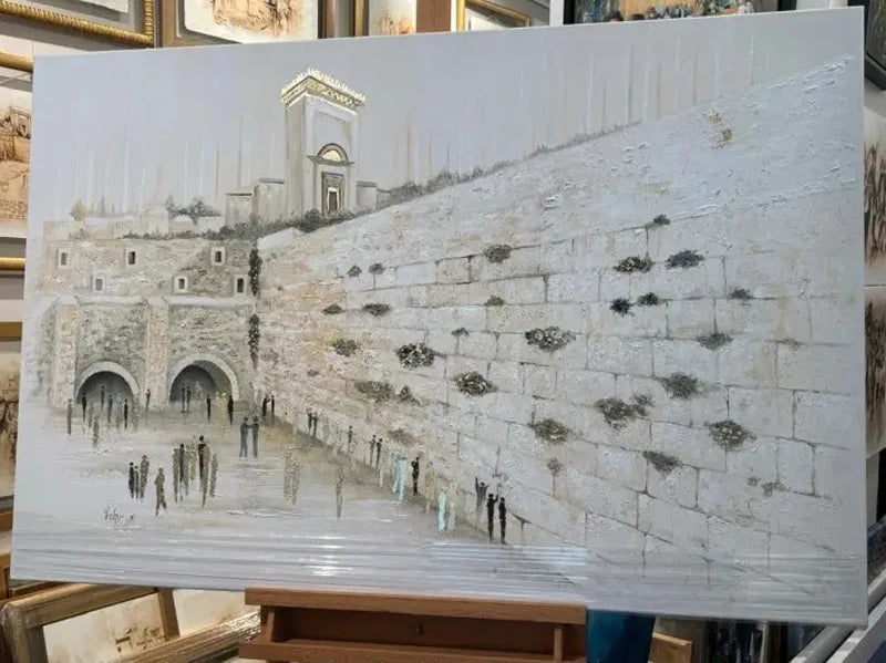 Custom pictures Prayer on the Wall of jewish paintings High Quality Handmade Oil Painting On Canvas For Home Decor living room