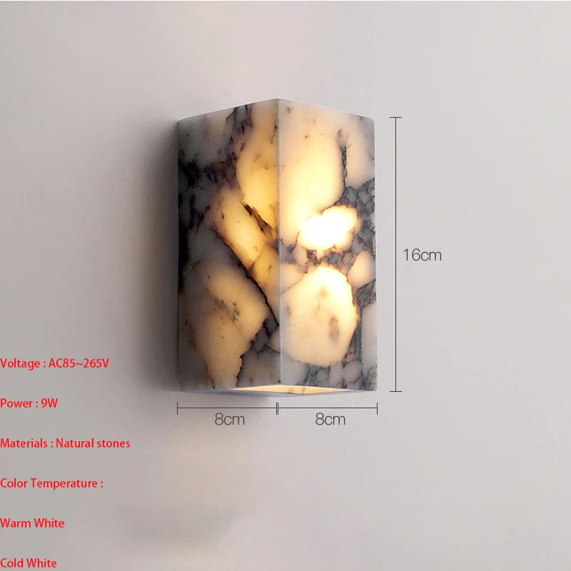 Surface Mount Yellow Cave Stone LED Wall Light 85~265V 9W Nordic style Indoor Wall Lamps For Living Room Decoration Sconce