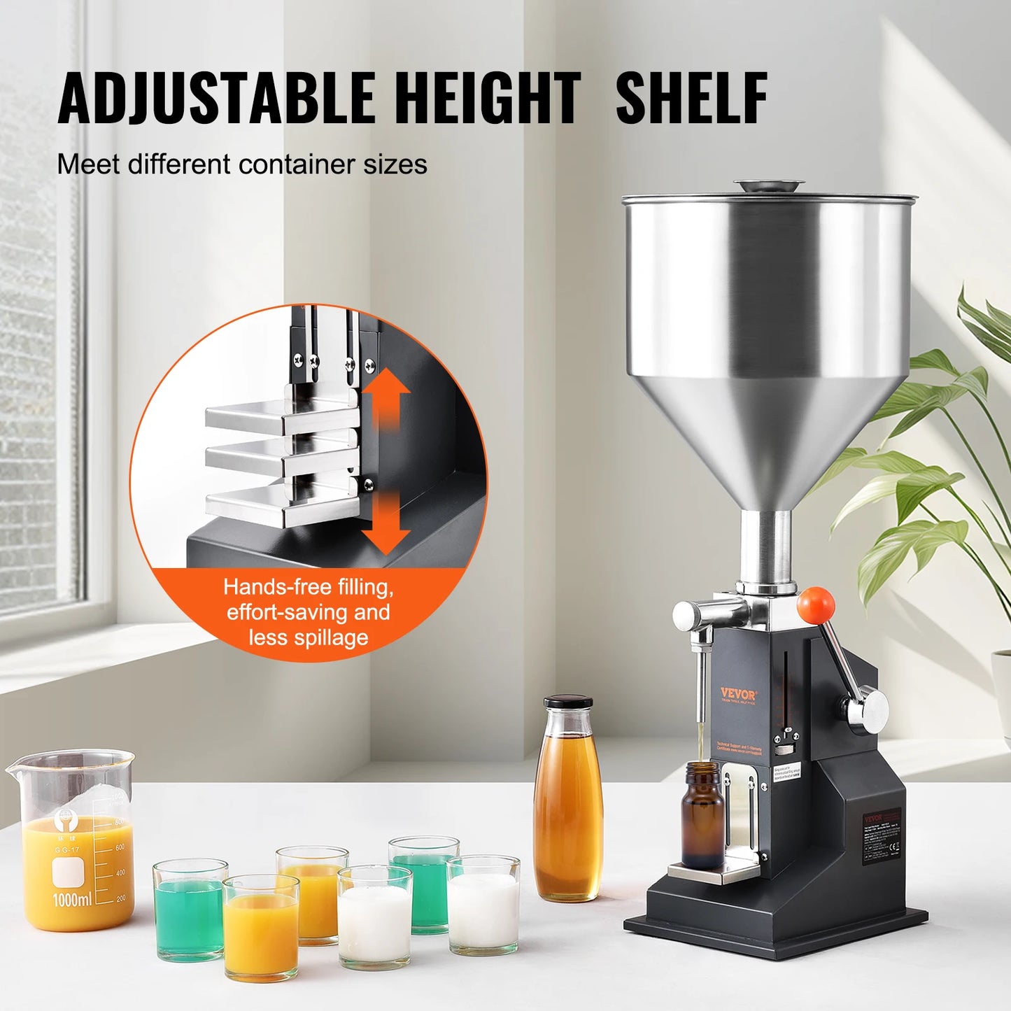 VEVOR Manual Liquid Filling Machine With Adjustable Hopper
