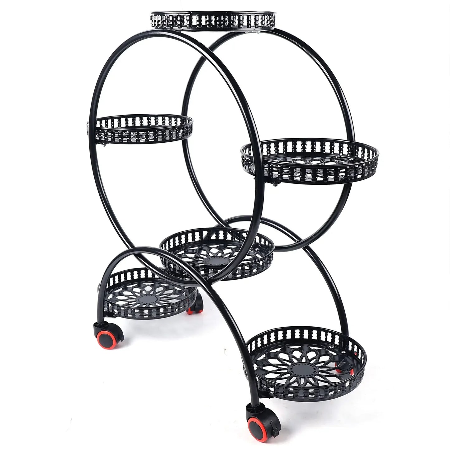 Six Pot Metal Plant Stand For Patio And Living Room