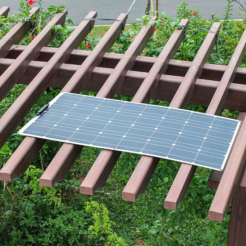 Solar Panel Battery Charger 50W 120W 12V  Flexible Solar Panel 18V Photovoltaic Mono Module  for Caravan Home Roof Car Motorhome