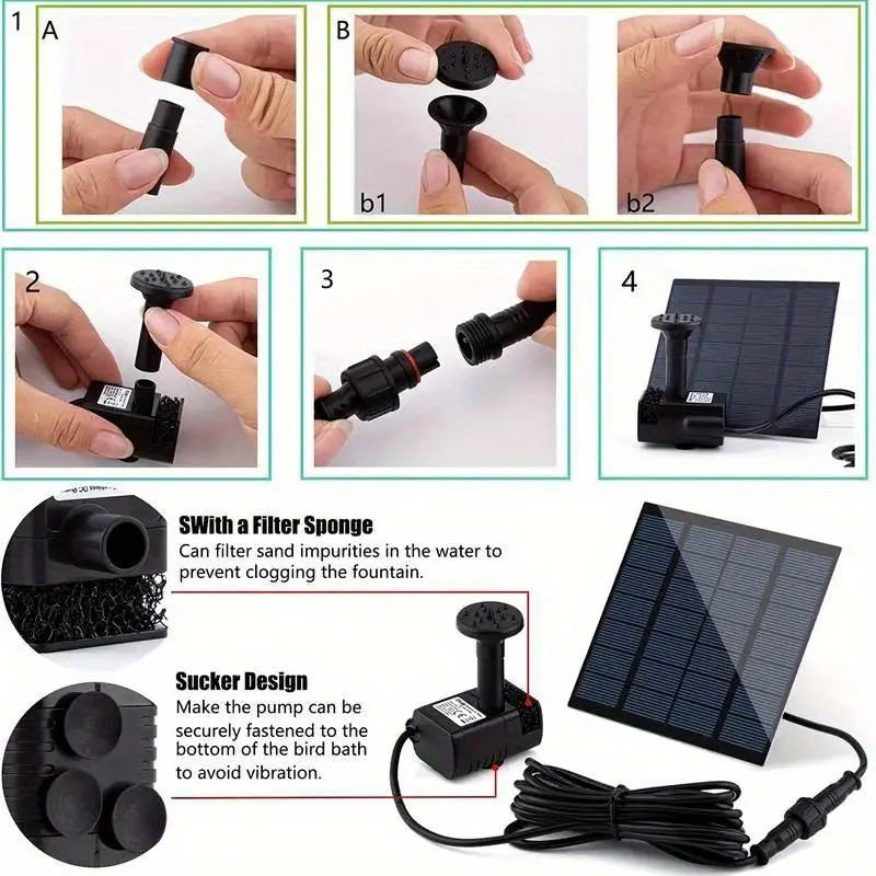 Solar Floating Fountain Pump With Six Nozzles