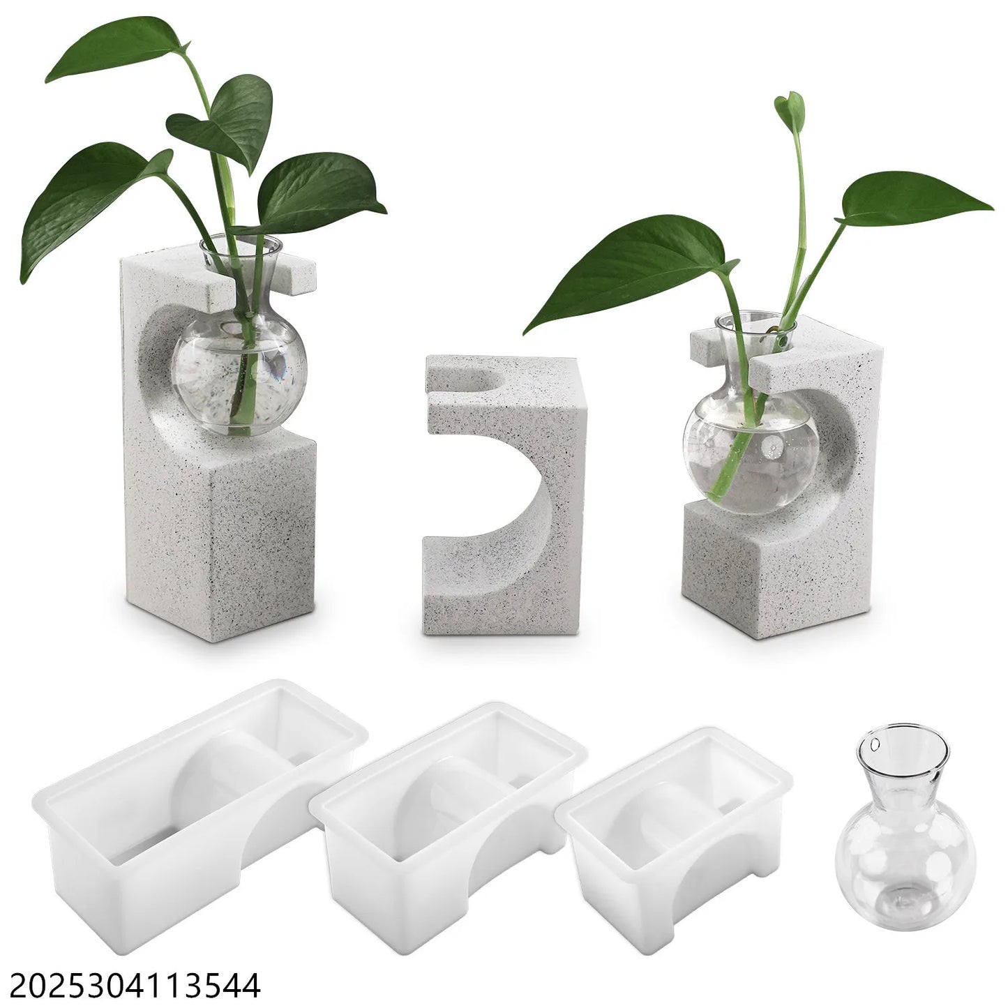 DIY Silicone Mold for Cube Vase - Epoxy Resin, Plaster, Cement - Hydroponic Test Tube Planter Art Mold DIY Art Craft Home Decor