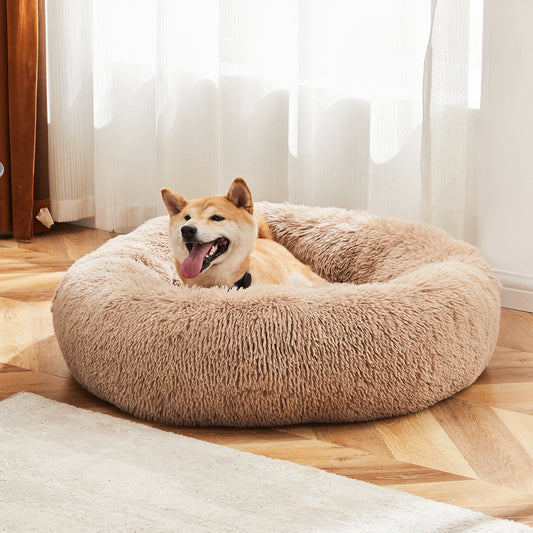 JHK Calming Plush Dog Bed With Washable Anti Slip Comfort