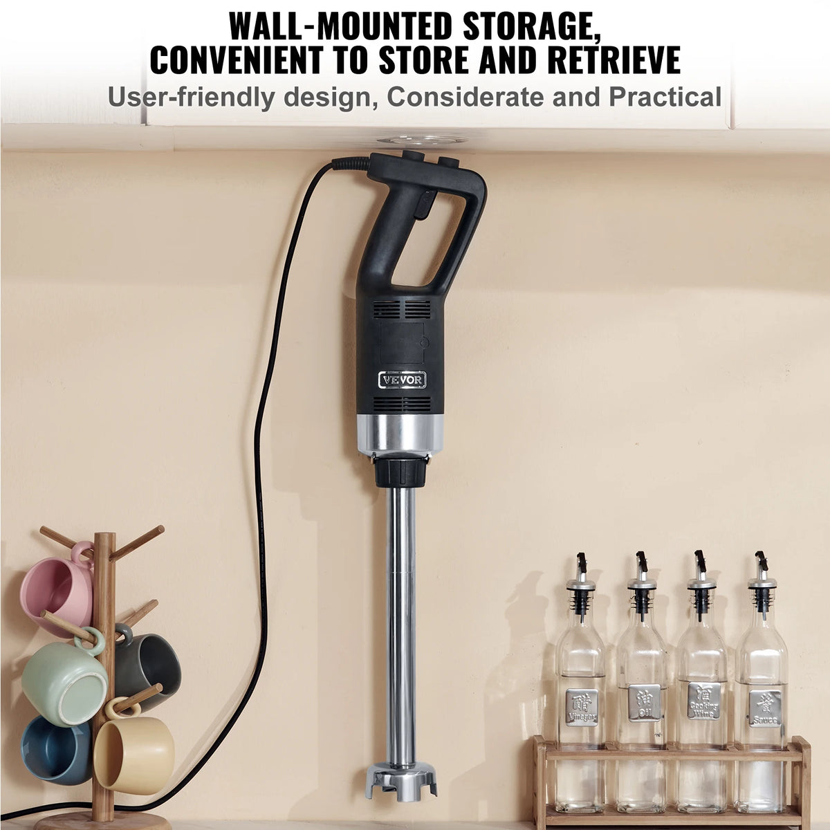 SucceBuy Commercial 500W Immersion Blender with Variable Speed