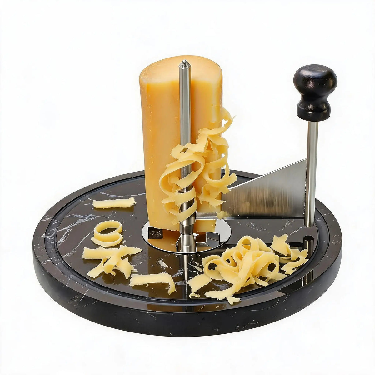 Stainless Steel Cheese Curler With Stable Marble Base Kitchen Shaver