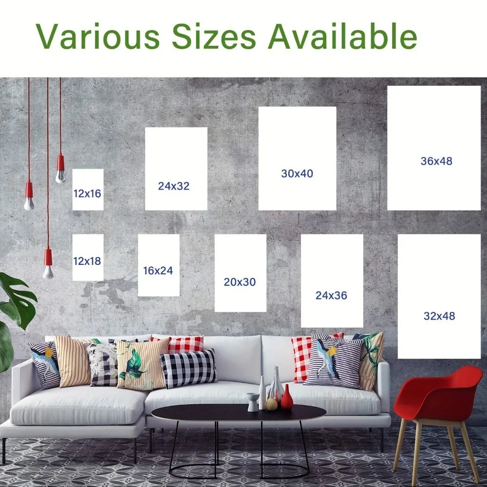 1.5 inch thick wood pine frame interior Art Mural Home decor Home decor mural, hallway home decor living room decor