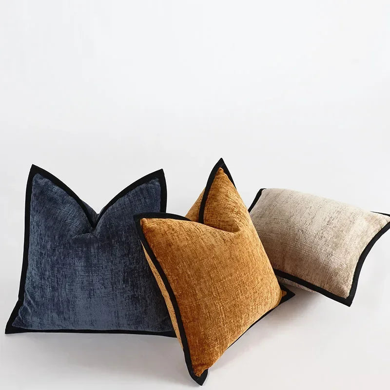 1pc Thick Chenille Cushion Cover Square Solid Color Pillow Case 18*18 20*20 Quality Luxury Home Decor Pillow Cover for Sofa