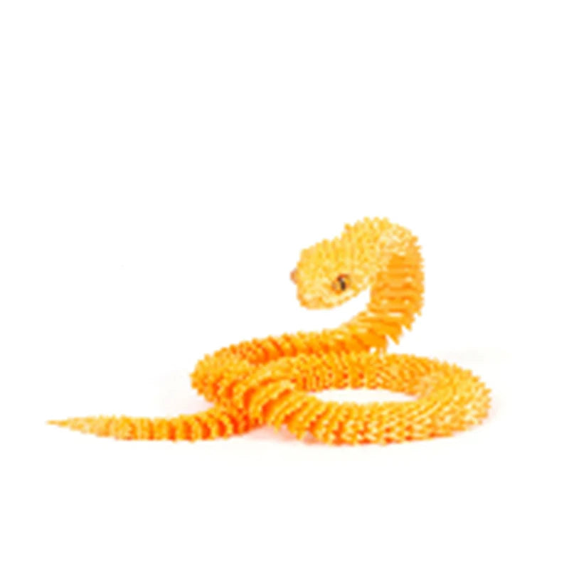 3D Printed Snake Decoration Colorful Model 3D Printed Animals Creative Toy Desk Accessories Room Decor Table Ornament 3 Sizes