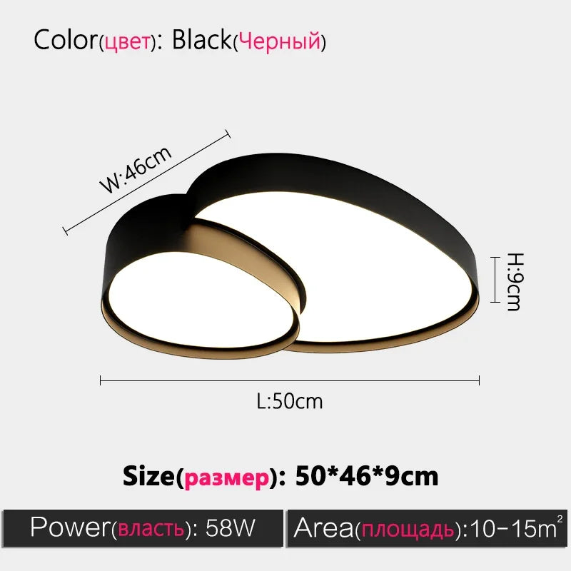 Living Room Ceiling Lamp Modern LED Ceiling Chandeliers for Dining Room Bedroom Nordic Simple Home Decoration Led Ceiling Lights