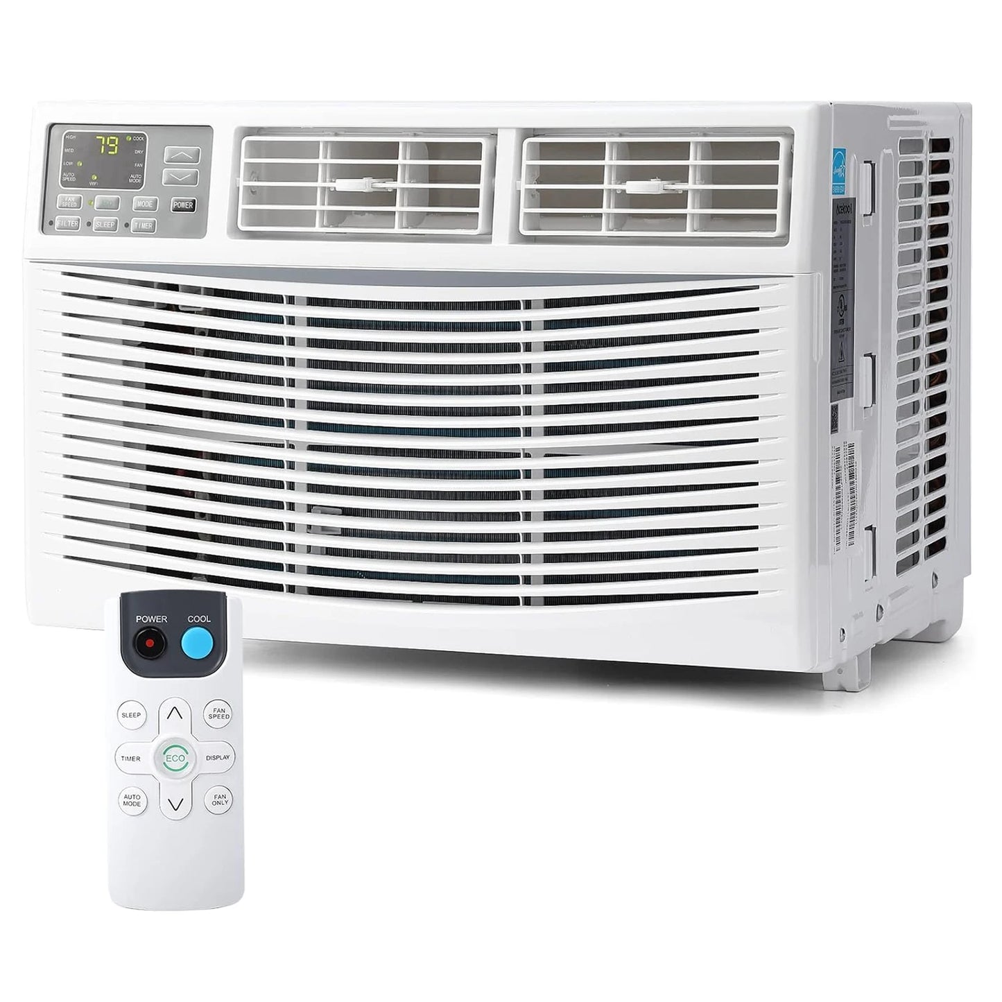8000Btu Window Air Conditioner, Smart Air Conditioner Window Unit Remote/App Control, Cools Up to 350 Sq. Ft., Dehumidifier, Fan