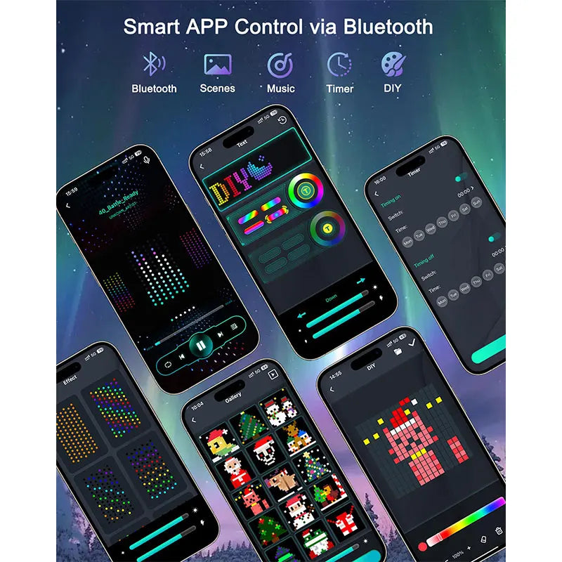 MIMIRGB LED RGB Curtain Lights App Controlled Music Sync