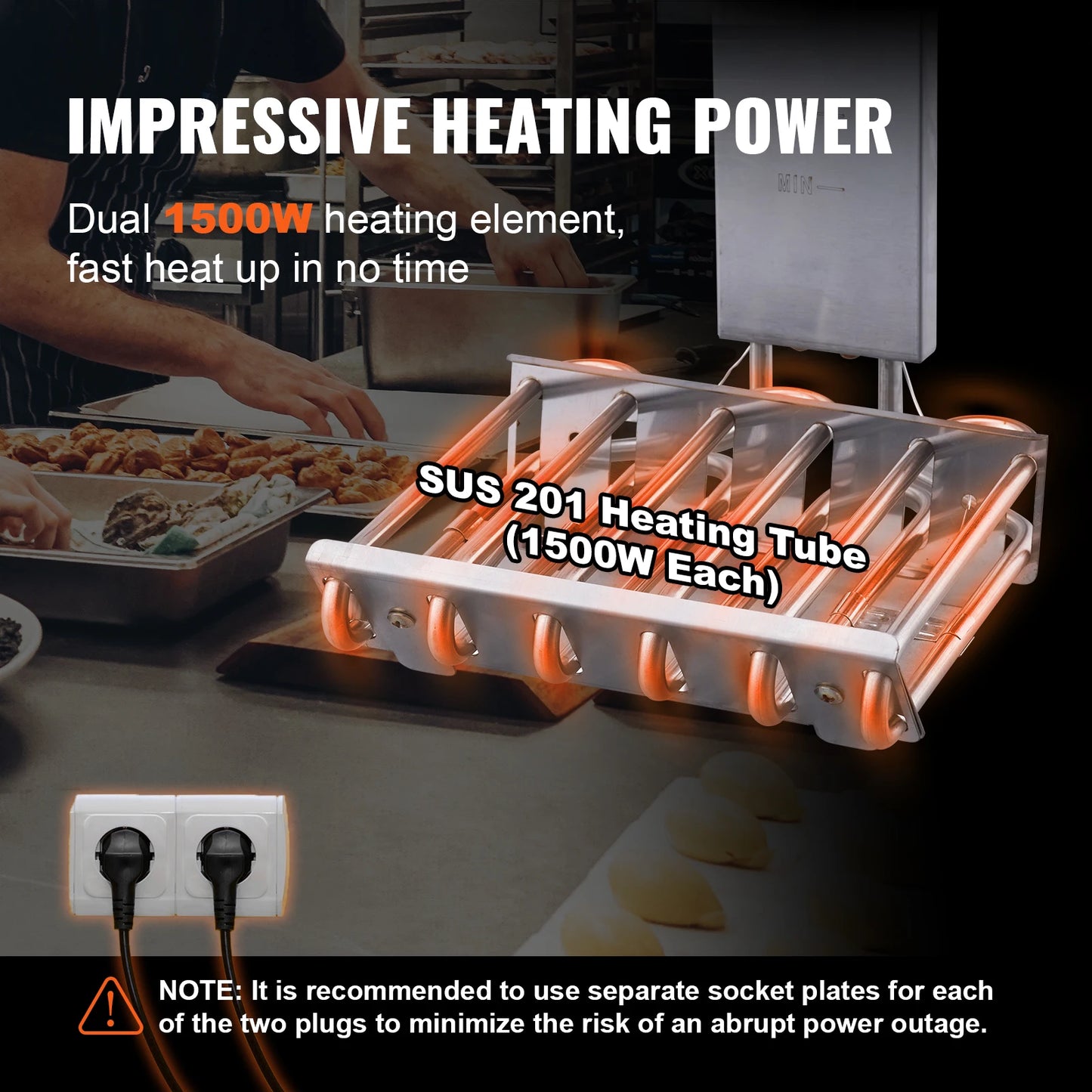 SucceBuy Electric Deep Fryer With Dual Removable Tanks Countertop
