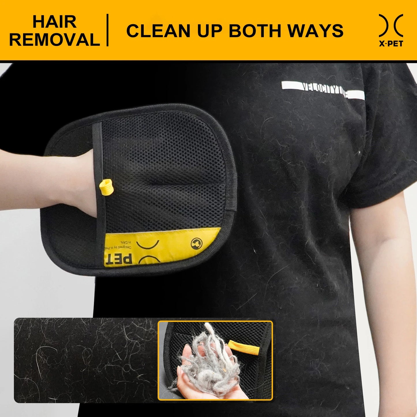 Upgrade Large Pet Hair Removal Grooming Gloves Static Fur Remover for Cat Dog Sofa Carpet Clothes