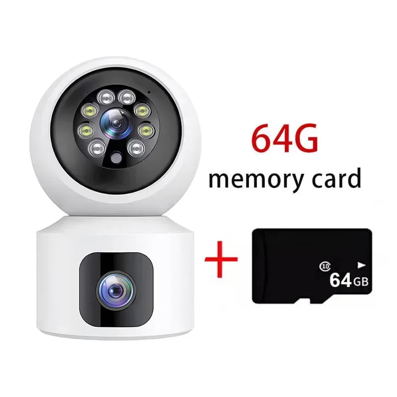 8MP 4K Wireless Camera PTZ Dual Lens WIFI Home Smart Protection IP Camera Night Vision Two Way Audio Surveillance Baby Monitor