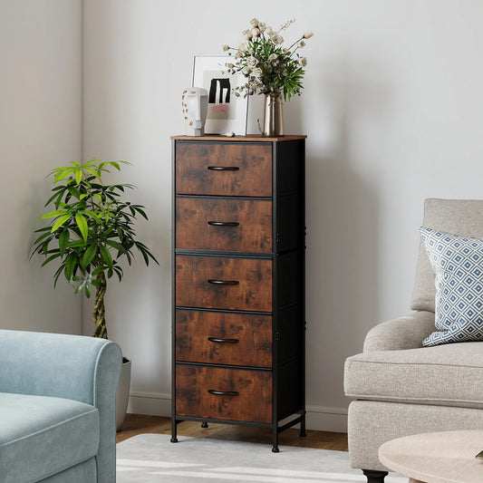 Jhk Modern Fabric Drawer Cabinet For Living Room Storage