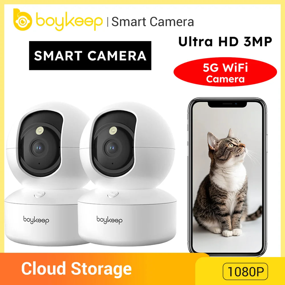 BoyKeep 2 Pack Pet Surveillance Camera With Night Vision