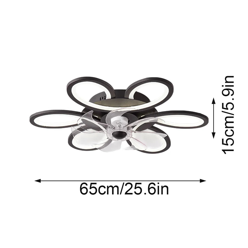 Fan light with a Chinese knot design, featuring stepless dimming, 6 fan speed settings, a timer function, and a reversible motor; ideal for use above a dining table, in a bedroom, or in a study