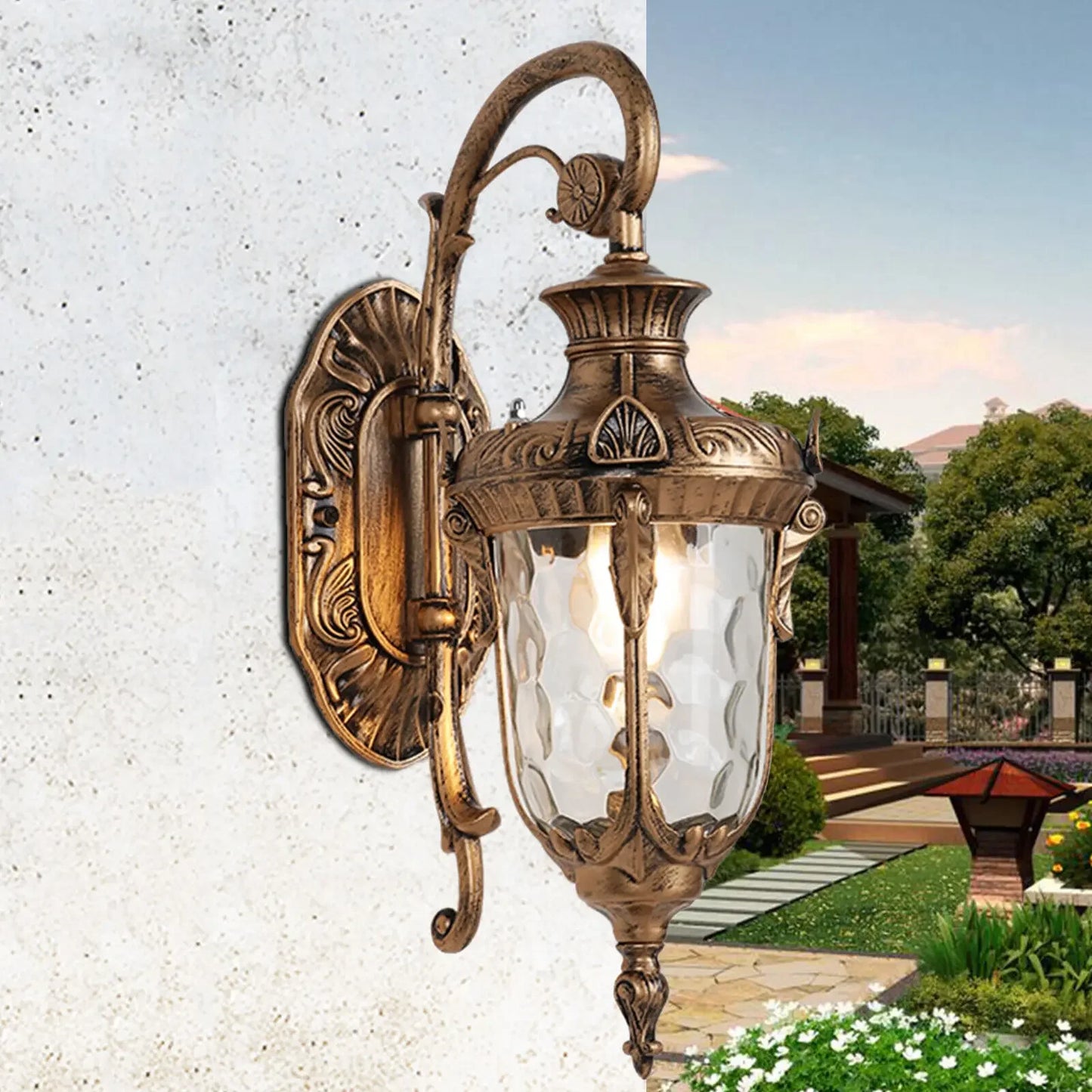 Bymaocar Waterproof Outdoor Wall Sconce Light Die Cast Aluminum