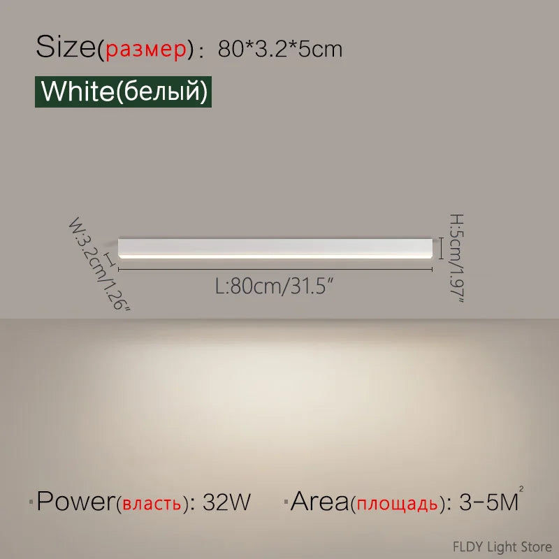 Minimalist living room lighting kitchen dining  bedroom dining room nordic modern aisle balcony strip light