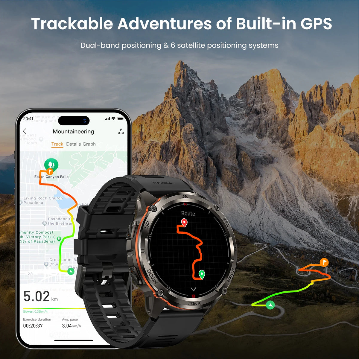 KOSPET Tank T3 Ultra 2 GPS Smart Watch Health Monitor