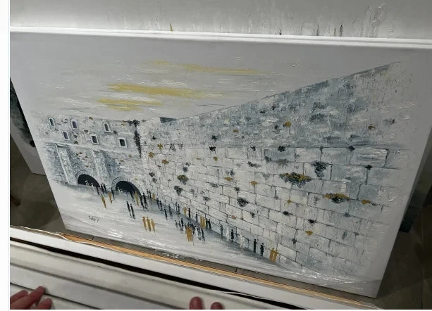 Custom pictures Prayer on the Wall of jewish paintings High Quality Handmade Oil Painting On Canvas For Home Decor living room