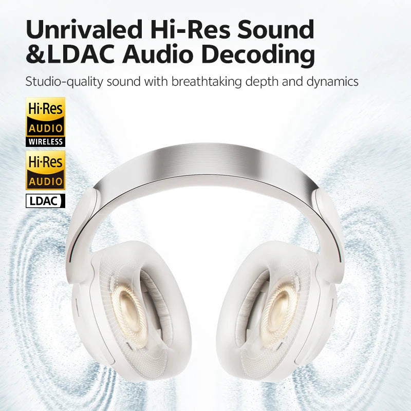 QCY H3S Wireless Over Ear Headphones With Adaptive Noise Cancellation