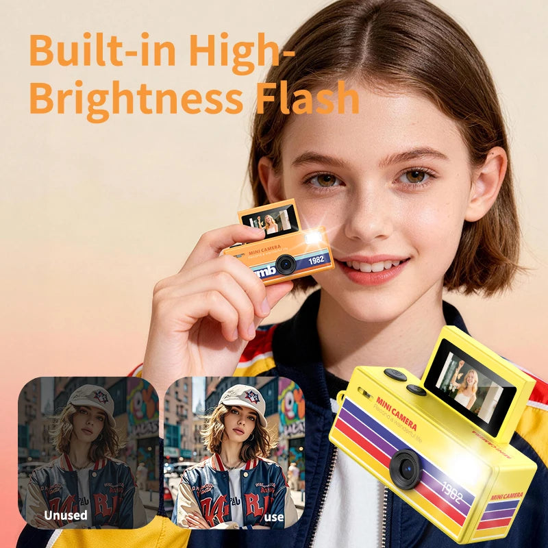 Magecam Thumb Keychain Camera 0.96inch Flip Screen Retro CCD Mini Digital Camera 720P Very Small Camcorder Video Recorder
