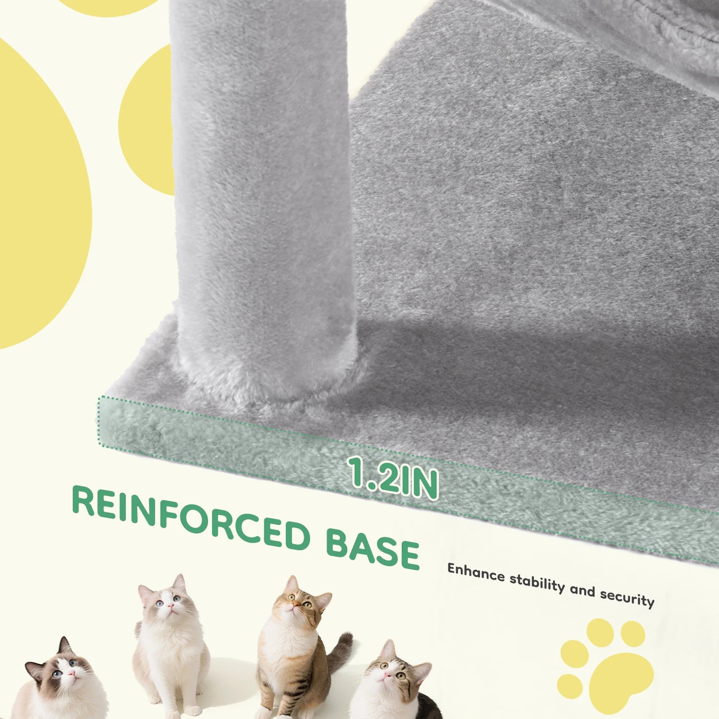 JHK Cat Tree For Multi Cat Indoor Climbing Tower Sisal