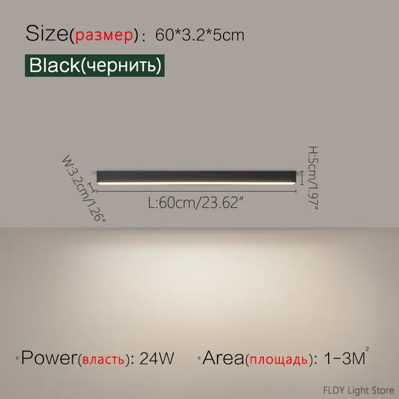 Minimalist living room lighting kitchen dining  bedroom dining room nordic modern aisle balcony strip light