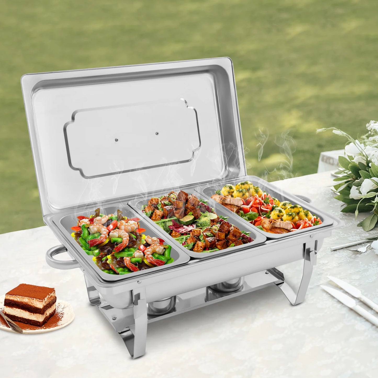 Stainless Steel Chafing Dish Buffet Set For Restaurants