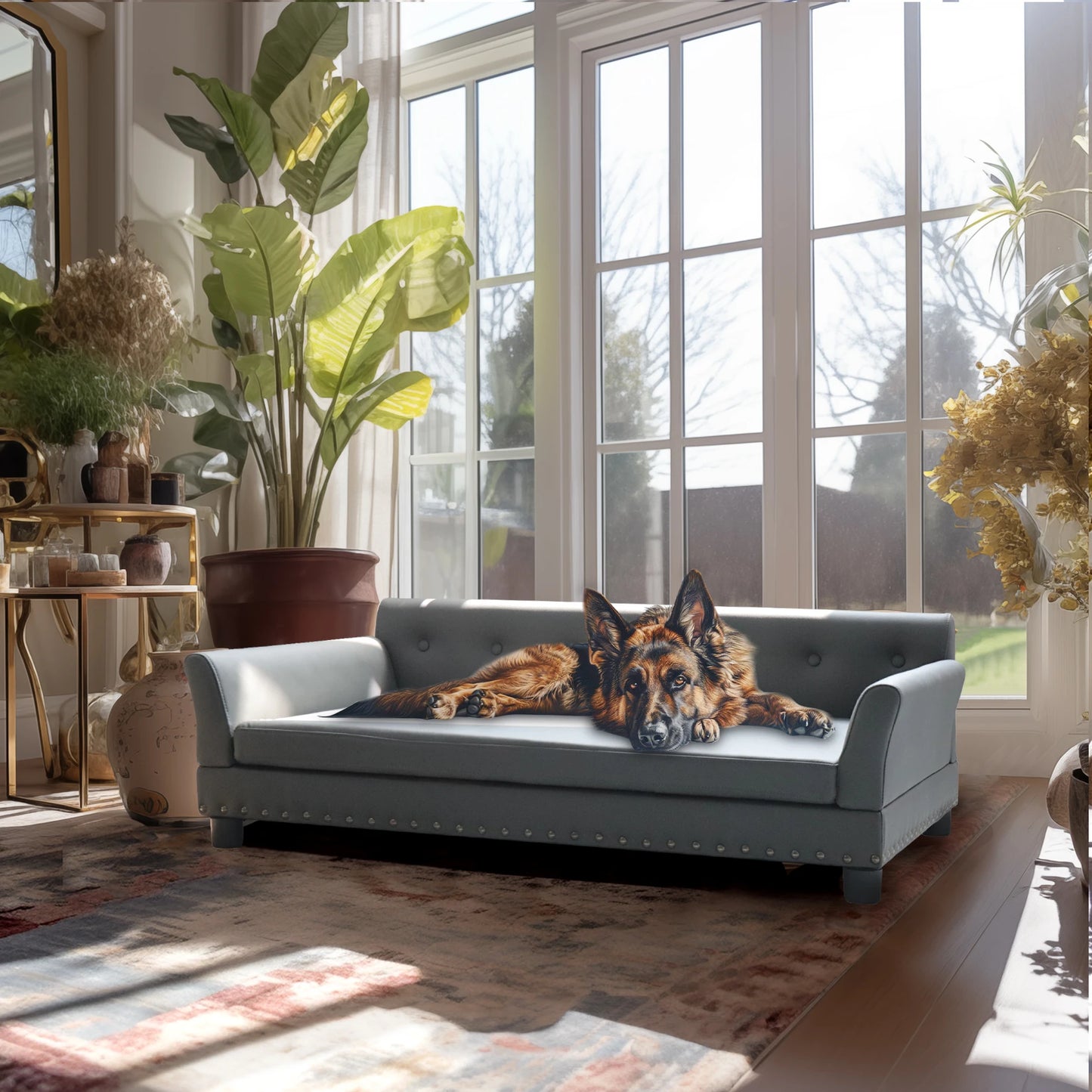 BINGOPAW Durable Elevated Rectangle Dog Bed Sofa For Pets