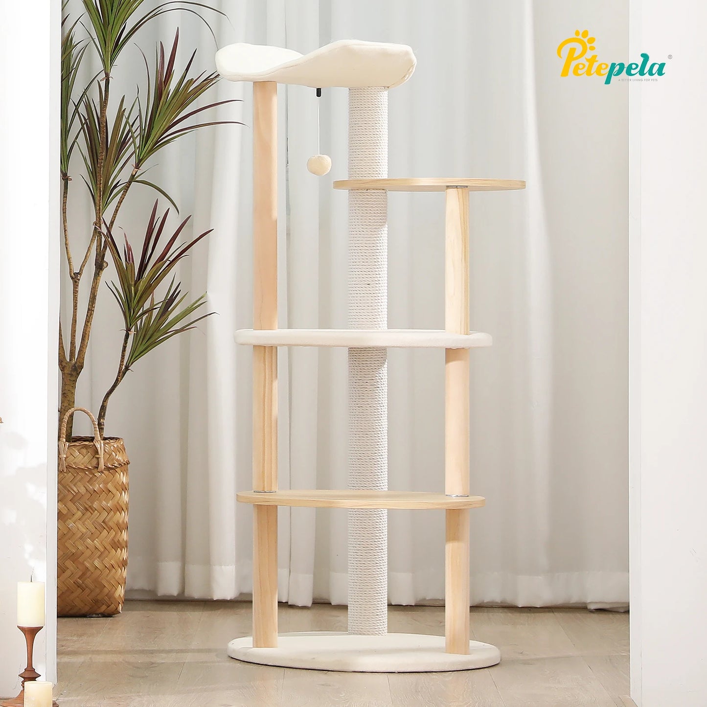 PAWZ Road Modern Cat Tree Tower With Scratching Post Multi Level Condo Perch