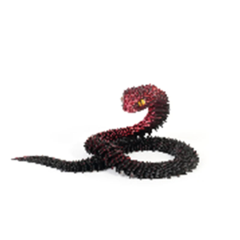 3D Printed Snake Decoration Colorful Model 3D Printed Animals Creative Toy Desk Accessories Room Decor Table Ornament 3 Sizes
