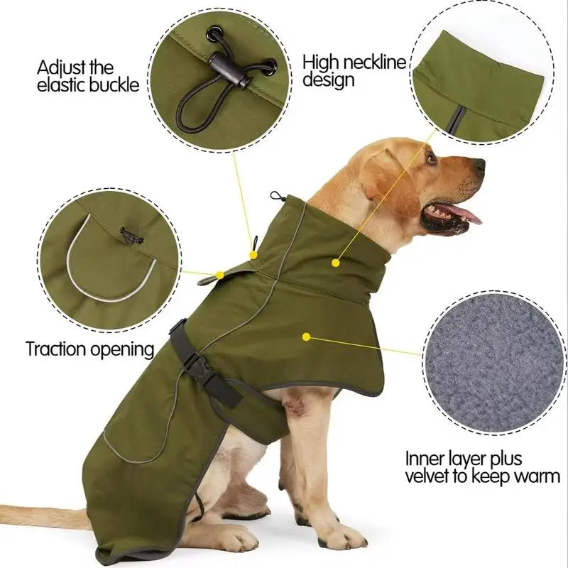 Waterproof Dog Winter Jacket, Reflective Windproof Warm Dog Jacket, Pet Supplies for Small Medium Large Dogs,the Warmest Gift fo