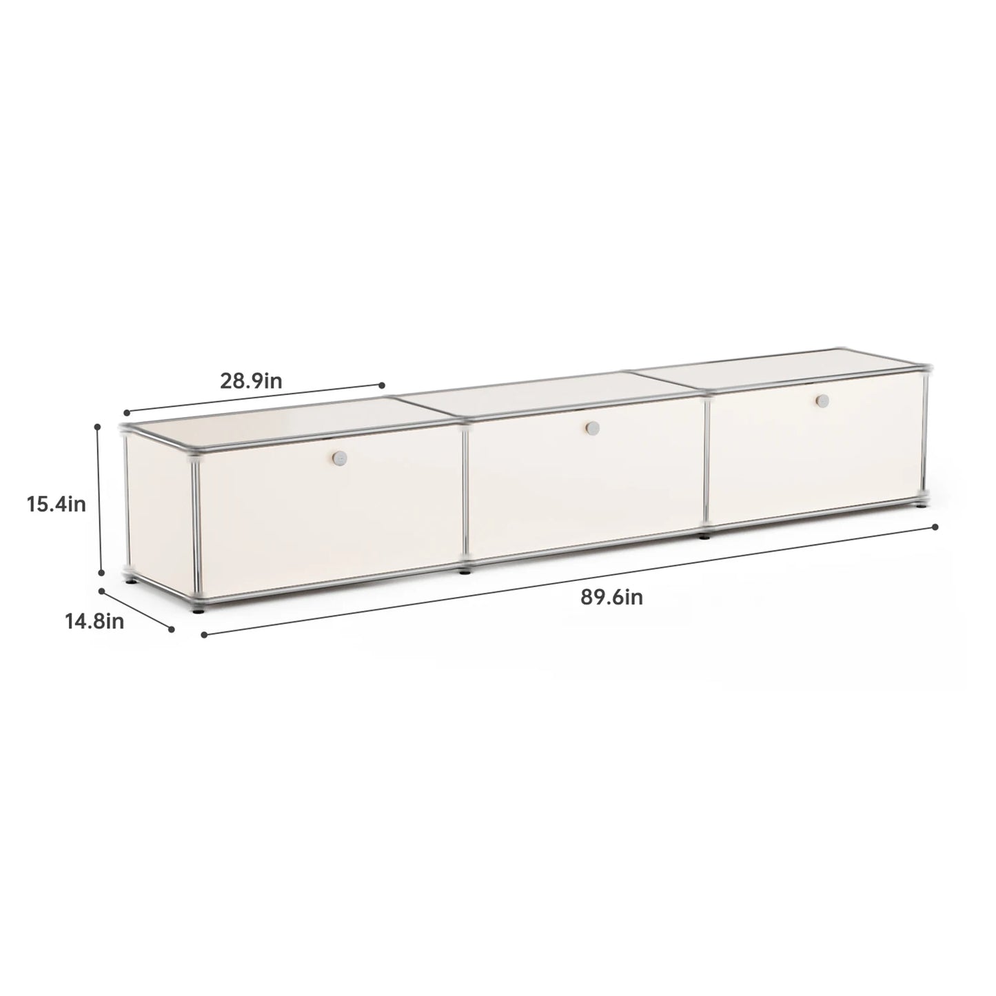 Modern Storage Cabinet Stainless Metal Organizer TV Stand Cabinet for Living Room and Home Office Furniture