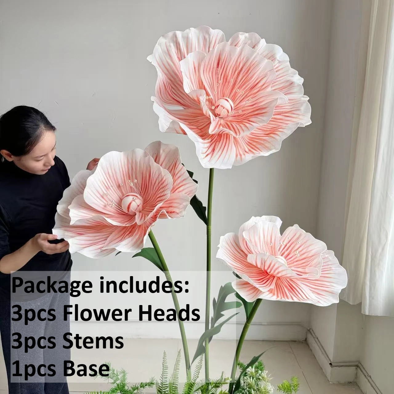 170cm EVA Large Artificial Flowers Road Lead Flower Window Display Wedding Decor Props Party Home Decoration Marriage With Stand