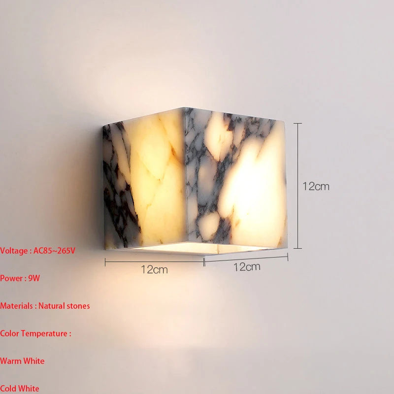 Surface Mount Yellow Cave Stone LED Wall Light 85~265V 9W Nordic style Indoor Wall Lamps For Living Room Decoration Sconce