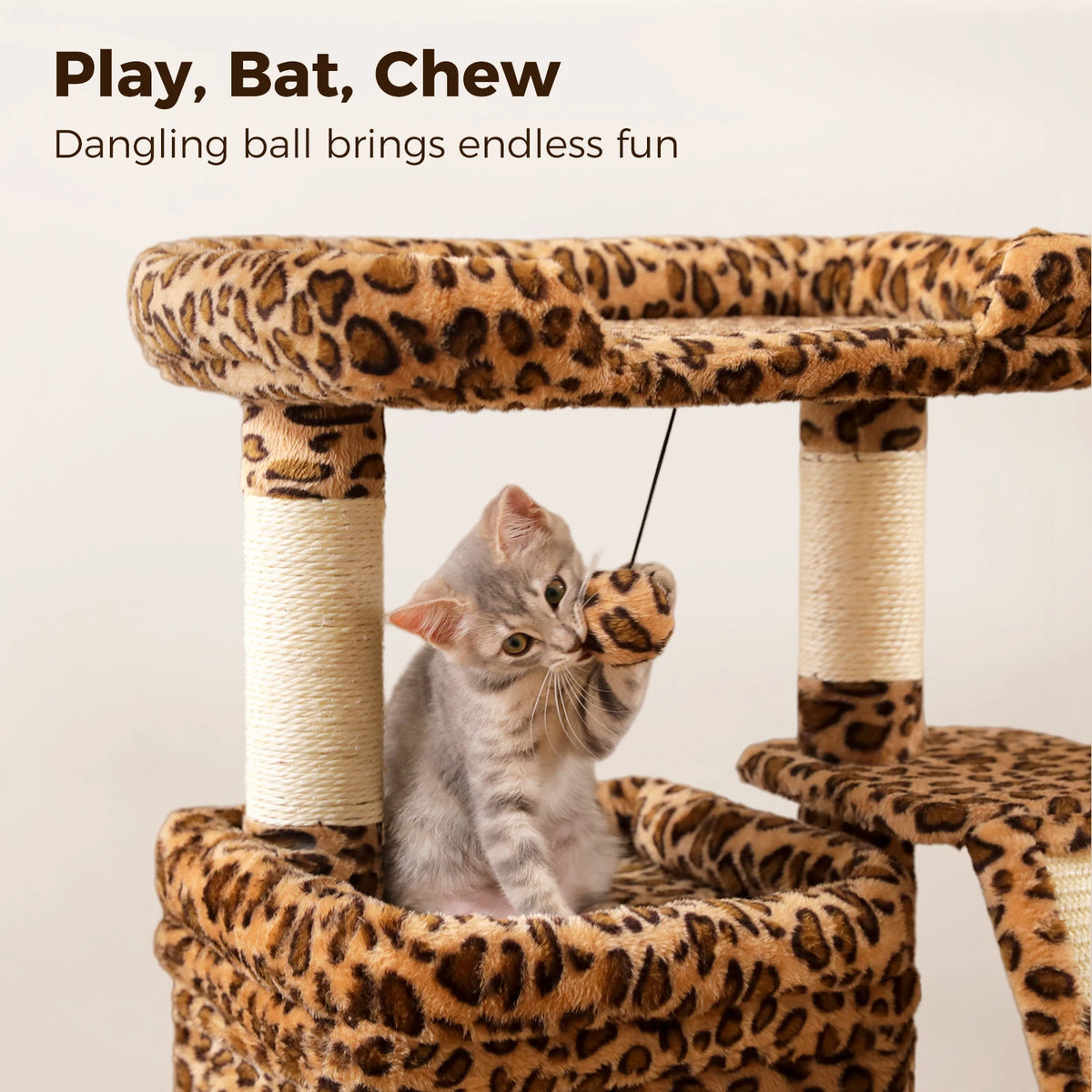 PAWZ Road Indoor Cat Tree Featuring Sisal Scratching Posts