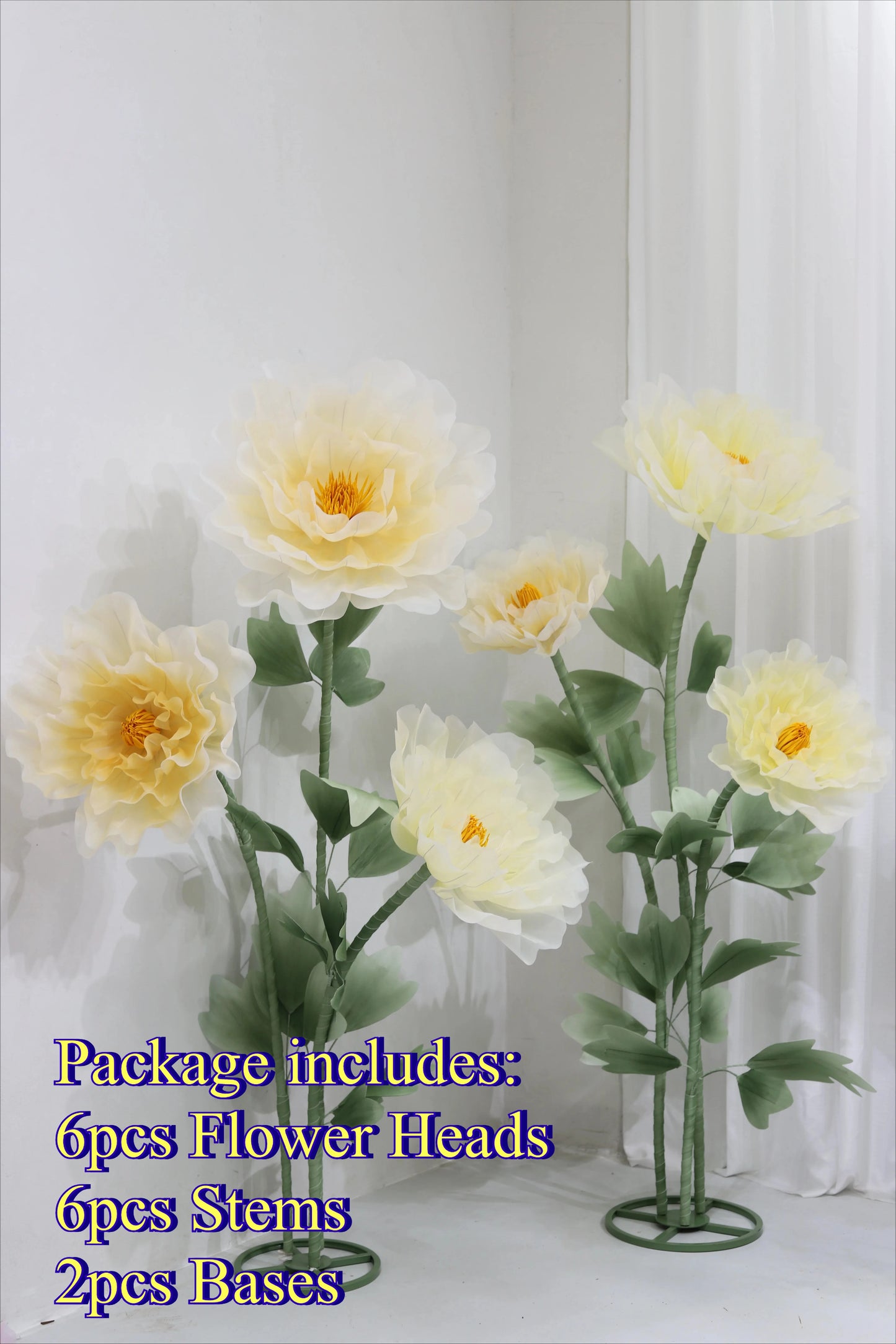Waterproof Giant Silk Decorative Poppy Big Artificial Flowers Wedding Road Lead Flower Backdrop Decoration With Stand Home Decor